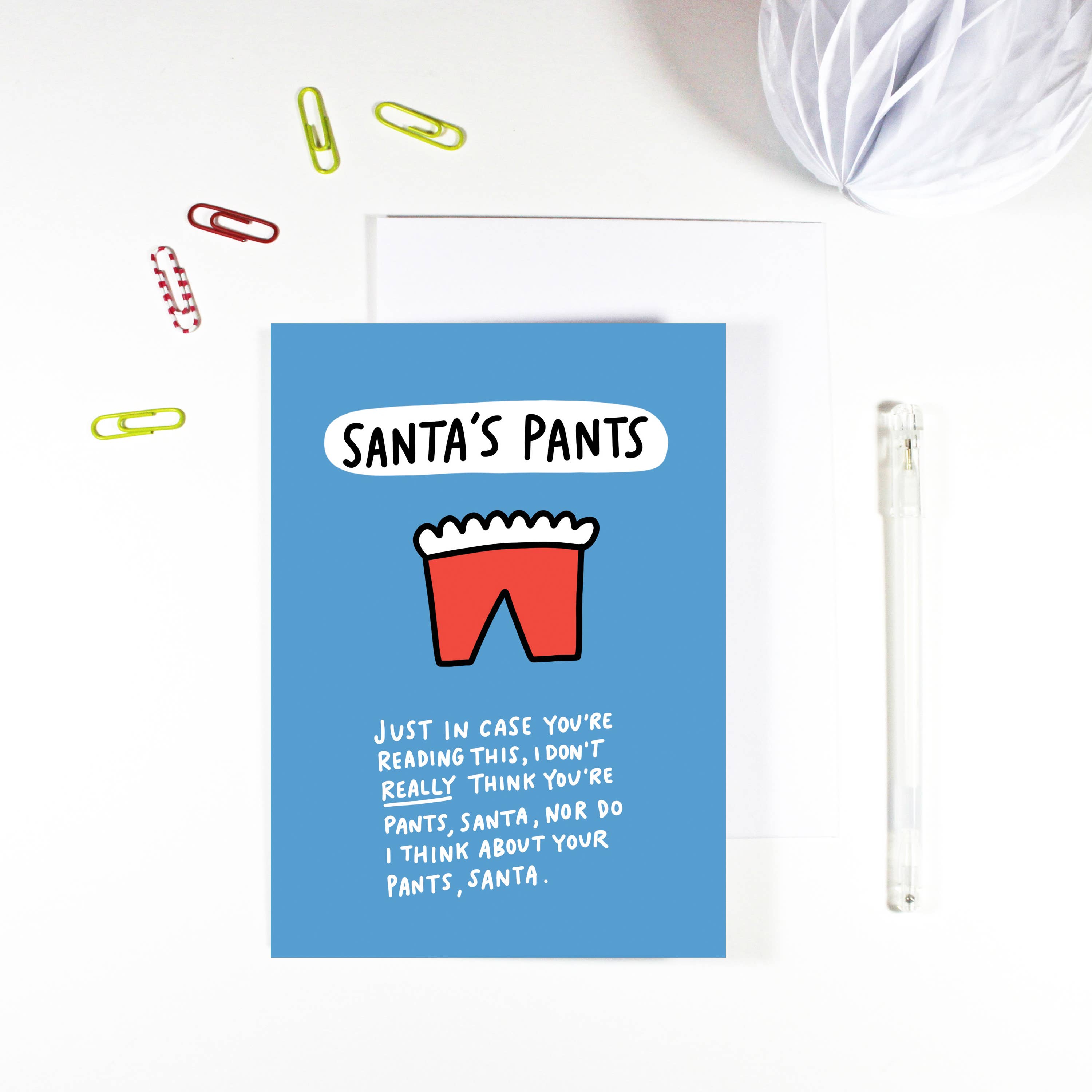 REMOVED BRAND - Wholesale Christmas Card - Santa's Pants Card0