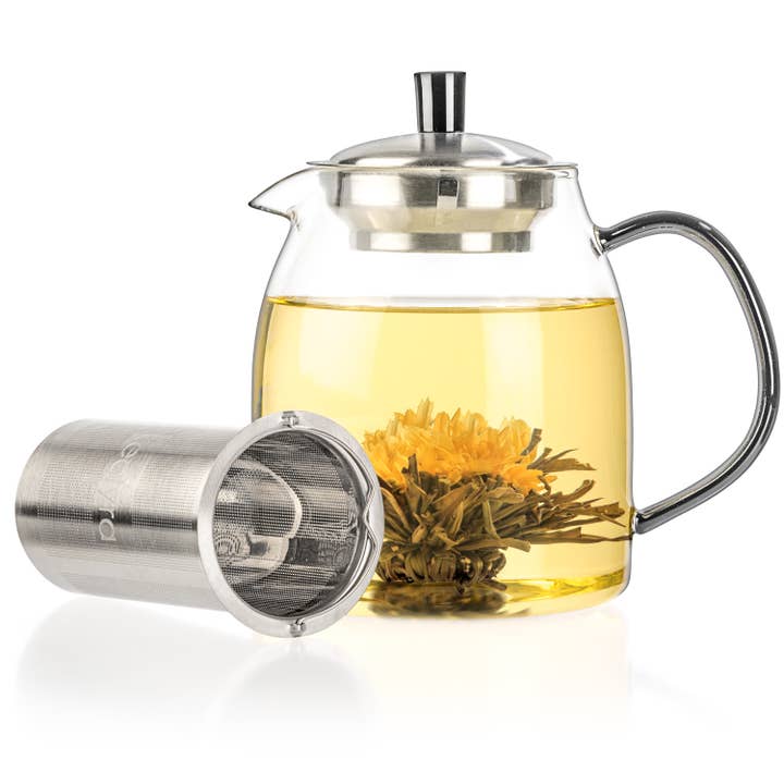 TEALYRA / LUXBE - Wholesale Tea Set - Glass Teapot + 12 Blooming Tea Gift Set