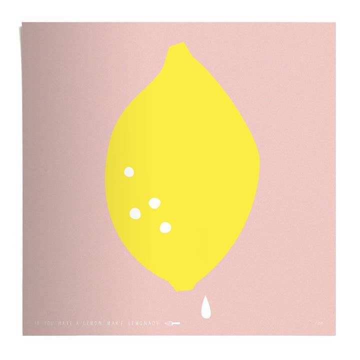 Lemon Silkscreen Art Print for wholesale by pleased to meet GmbH