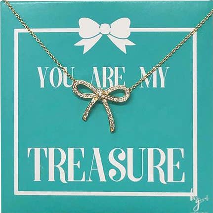 Large Pave Bow Necklace for wholesale by Be the Good