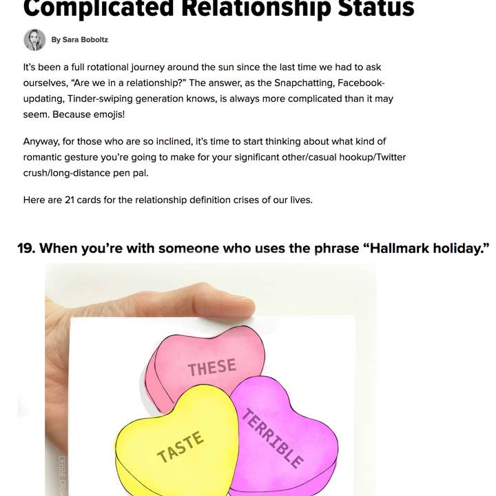 Debbie Draws Funny – Cartão de Dia dos Namorados por atacado – Cartão Dia dos Namorados Estes Taste Terrible Valentine Doces1