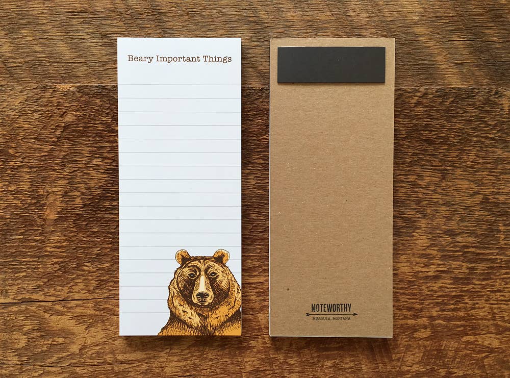 Noteworthy Paper & Press - Wholesale Notepad - Grizzly Bear Pad3