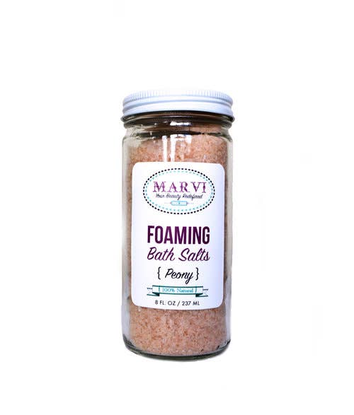 Marvi Beauty - Wholesale Bath Salts - Peony Foaming Bath Salts