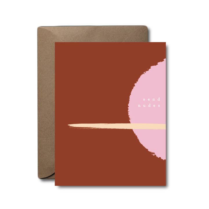 Send Nudes Love Greeting Card for wholesale by Black Lab Studio