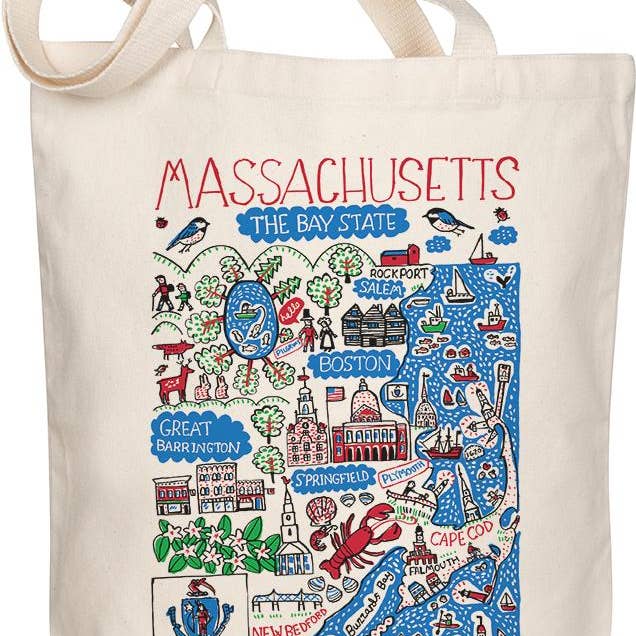 Morado Designs - Wholesale Tote Bag - Women's - Massachusetts Boutique Map Art Tote