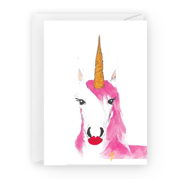 claire jordan designs - Vendita all'ingrosso Biglietti per San Valentino - Labbra unicorno | Biglietto di San Valentino | Vuoto