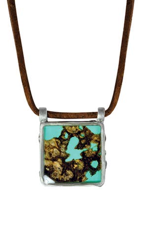 Shari Dixon - Wholesale Pendant/Charm Necklace - Bark 16" Lg Sq. Suede Necklace0