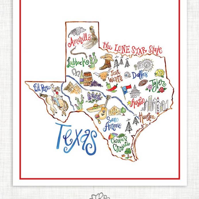 Texas Kitchen Towel for wholesale by Magnolia Creative Co.