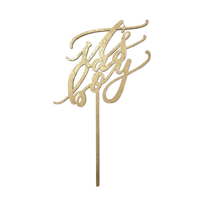 Topper de Bolo It's a Boy - Gold por atacado de Worthwrite Goods