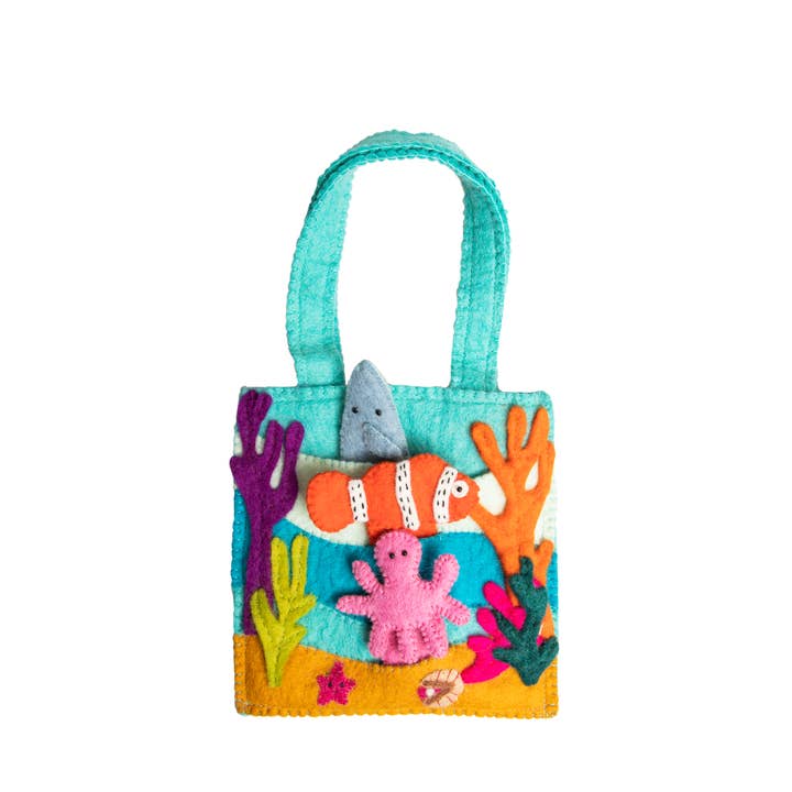 Global Goods Partners - Wholesale Finger Puppet - Kids & Baby - Under the Sea Puppet Bag