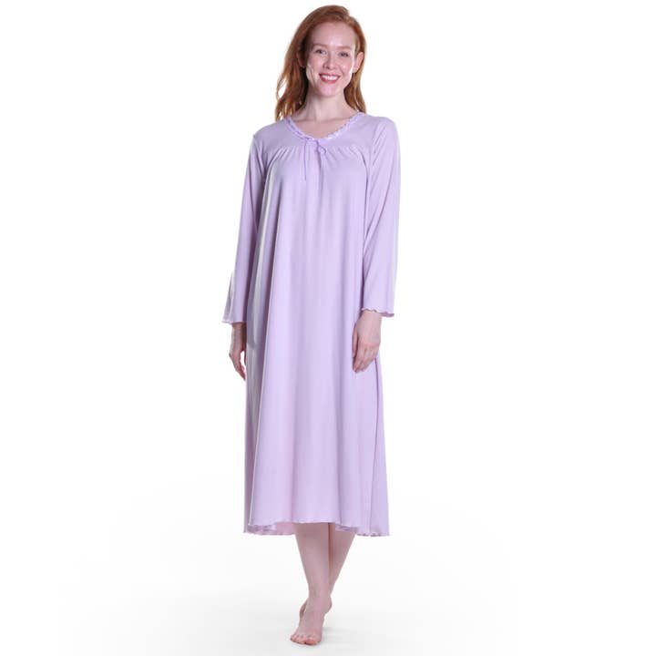 Long Sleeve Gown - MAUVE for wholesale by La Cera