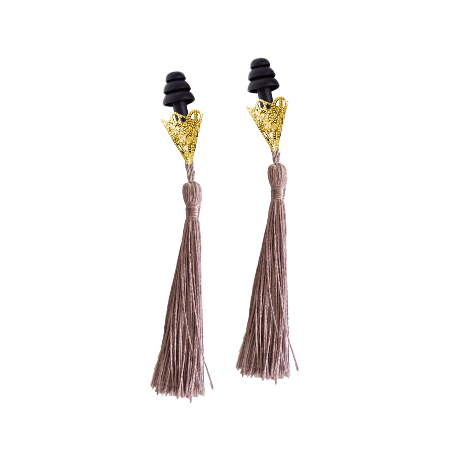 The Sleepy Cottage - Wholesale Tassel Earrings - Dusty Plum Holly Golightly Tassel Earplugs1