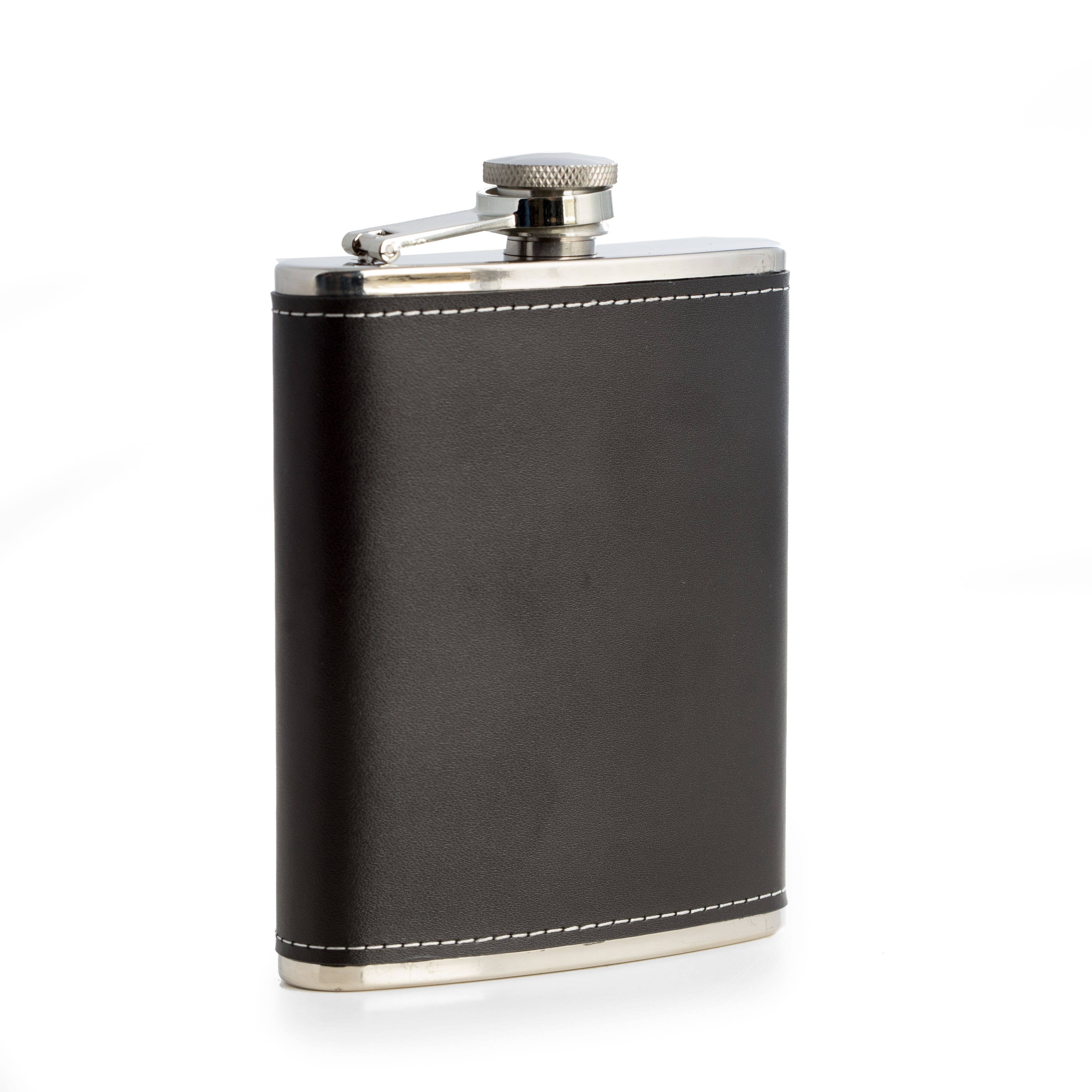 BeyBerk International - Wholesale Flask - Black Leather Flask