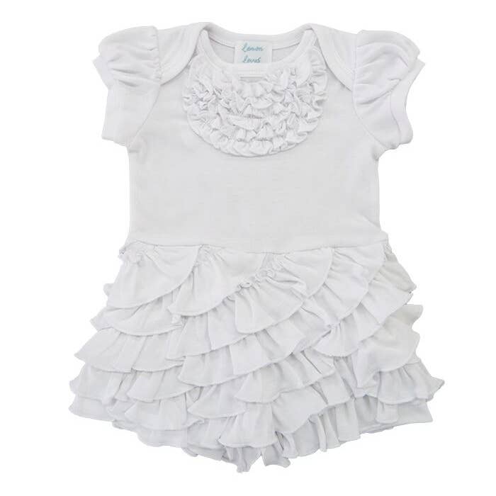 LAYETTE BASIC-Bleach White Angel Romper for wholesale by Lemon Loves Lime