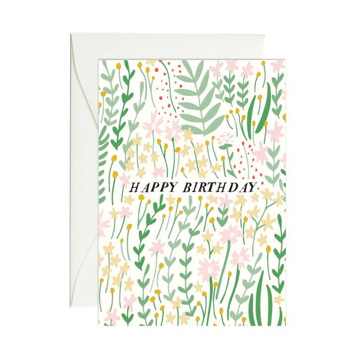 Garden Florals Mini Enclosure Card for wholesale by Paula & Waffle