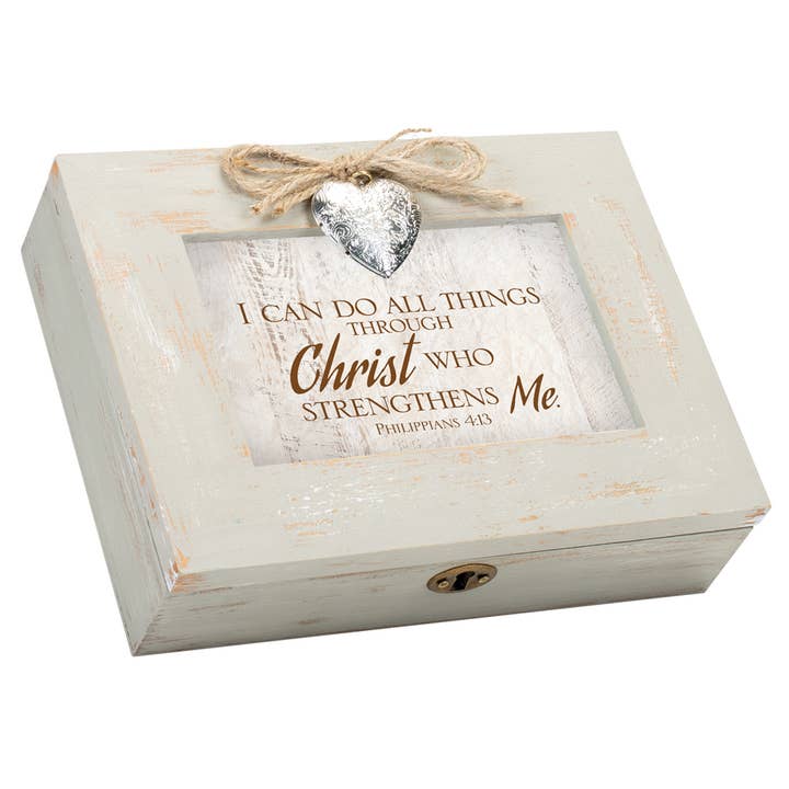 Carillon Locket I Can Do All Things Things Things Through Christ per la vendita all'ingrosso da parte di Cottage Garden