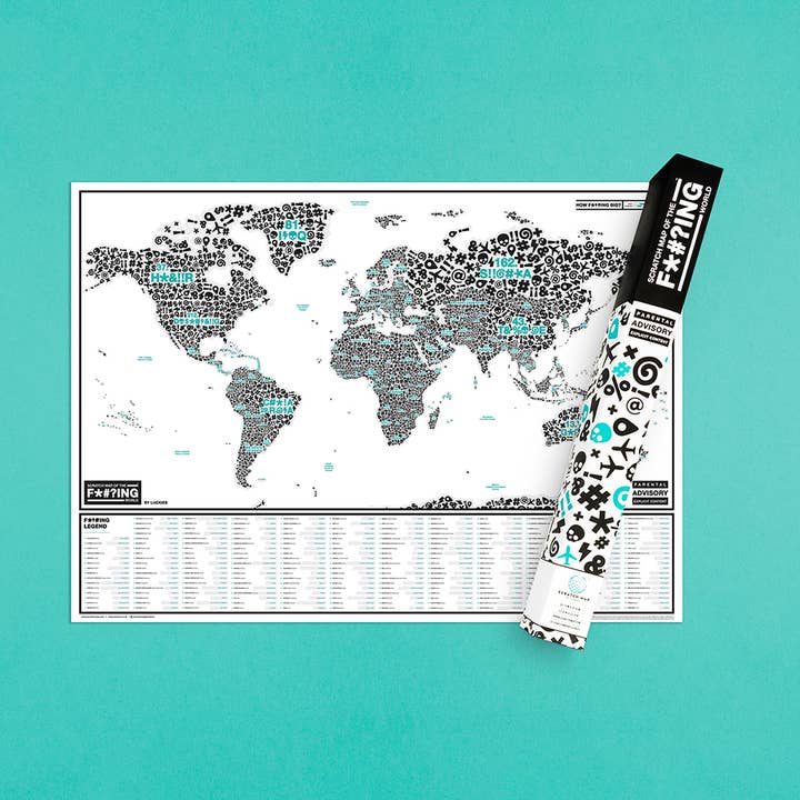 Scratch Map® - Scratch Karta™ av F*# för wholesale av Luckies of London