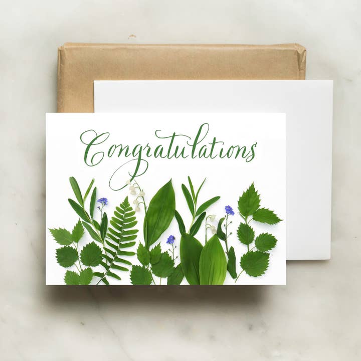 Congratulations Card - Lily Of The Valley for wholesale by Bottle Branch