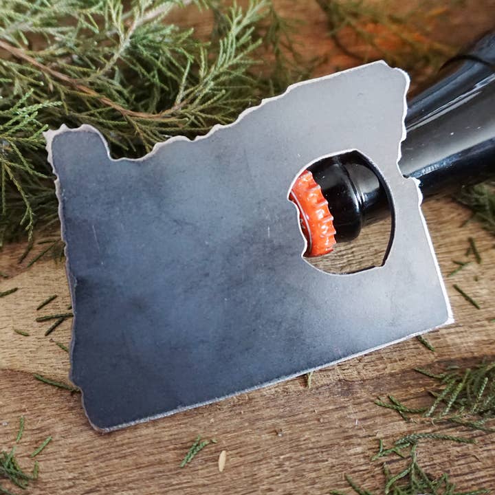 Oregon State Metal Bottle Opener made from recycled steel for wholesale by BE Creations & Designs, Inc.