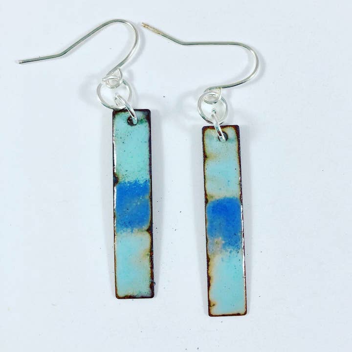 Robin Egg and Bright Blue Rectangle Dangles for wholesale by Coastal Chic