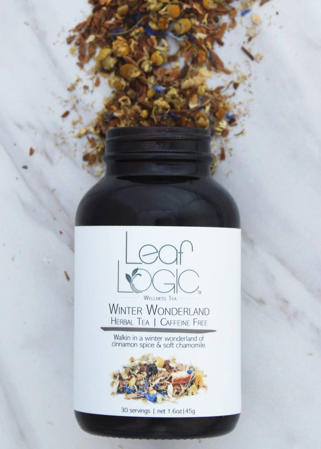 Leaf Logic - Wholesale Loose Tea - Winter Wonderland Loose Leaf Tea - Bulk or Refillable Jar0