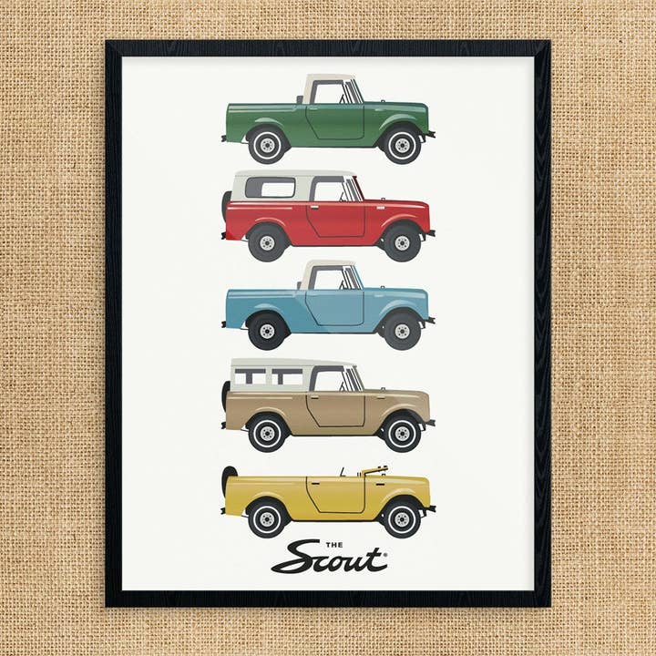 11'' x 14'' International Harvester Scouts Print for wholesale by Fridgedoor