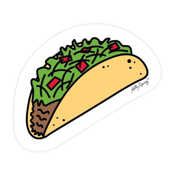 Autocollant Taco pour la vente par Kelly Renay