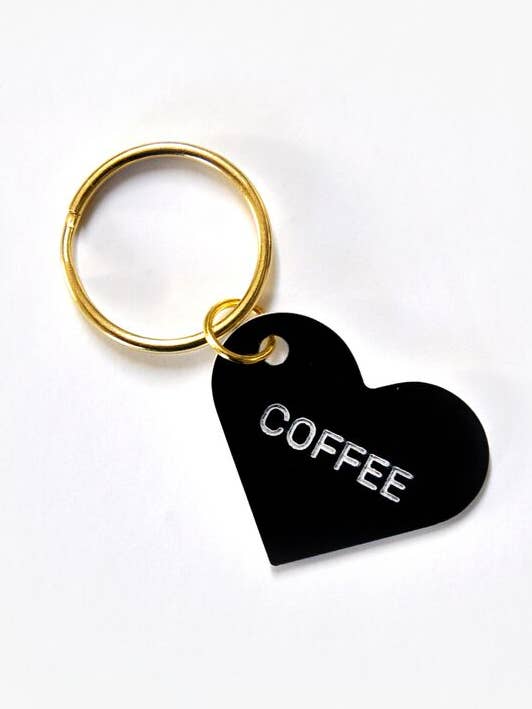 Coffee Heart Keytag for wholesale by Swell Made Co.