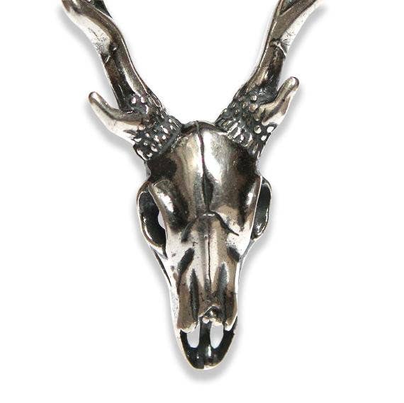 Moon Raven Designs - Wholesale Pendant/Charm Necklace - Sterling Deer Skull Pendant Necklace1