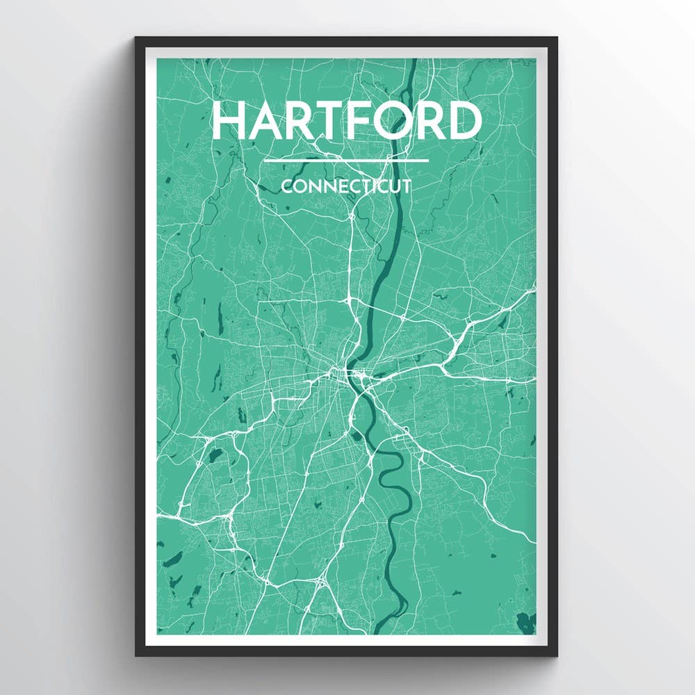 Point Two Design Group - Wholesale Art Print - Hartford City Map0