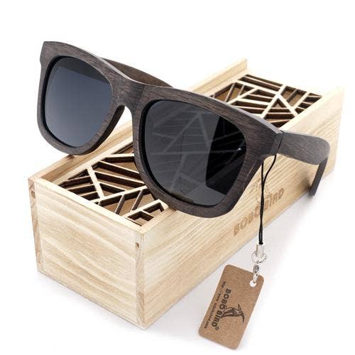 Carter Isaiah - Wholesale Sunglasses - Unisex - Round-a-bout Wooden Sunglasses0