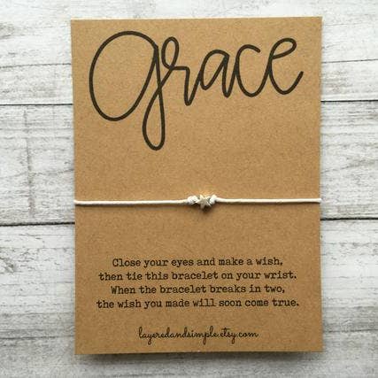 LayeredandSimple - Wholesale Charm/Dangle Bracelet - Grace Wish Bracelet