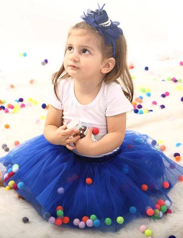 Saia tutu azul store royal