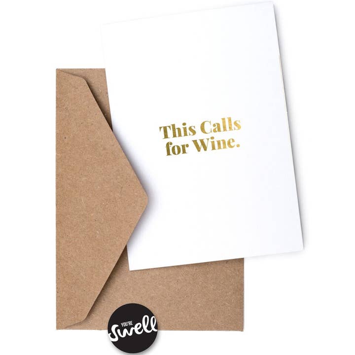 Swell Made Co. - Wholesale Everyday Greeting Card - This Calls for Wine Card