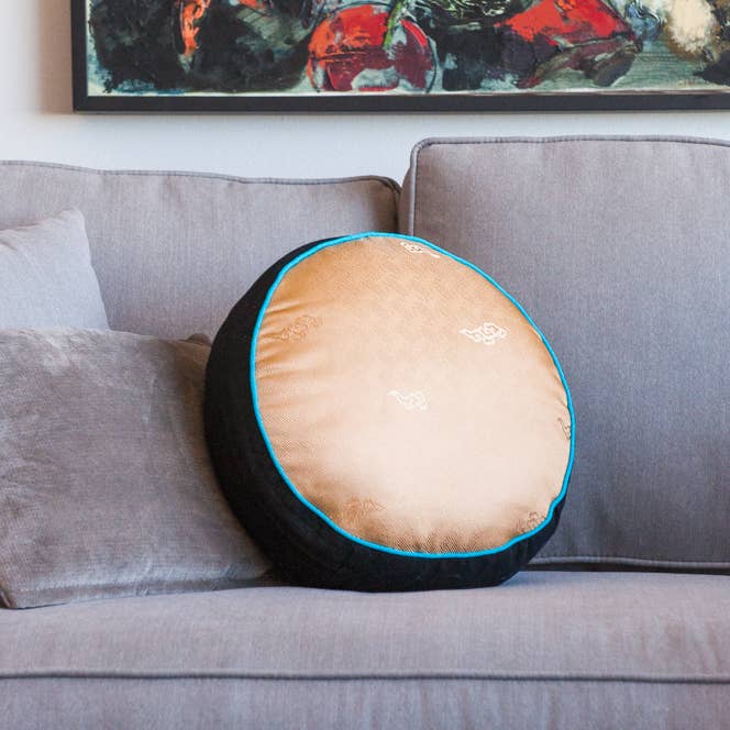 Kathmandu yogi - Wholesale Meditation supplies - Brocade Cushion - More Styles + Colors Available11