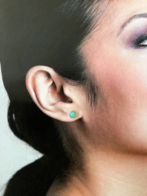 Perelle Stone Earrings for wholesale by La Soucique Studio Metalsmithing