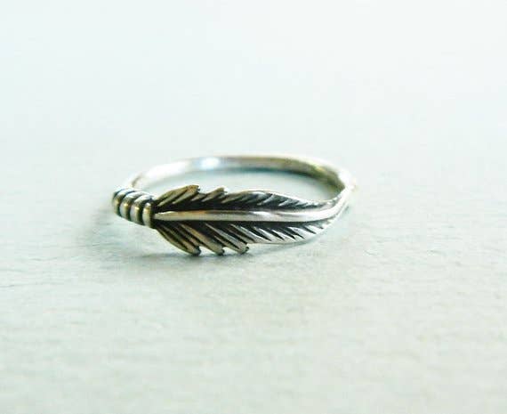 DesignbyGam - Wholesale Band/Stacked Ring - Silver Feather Ring1
