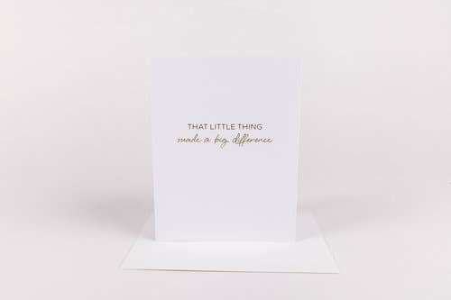 Wrinkle & Crease Paper Products - Wholesale Everyday Greeting Card - Little Thing, Big Difference - Greeting Card1