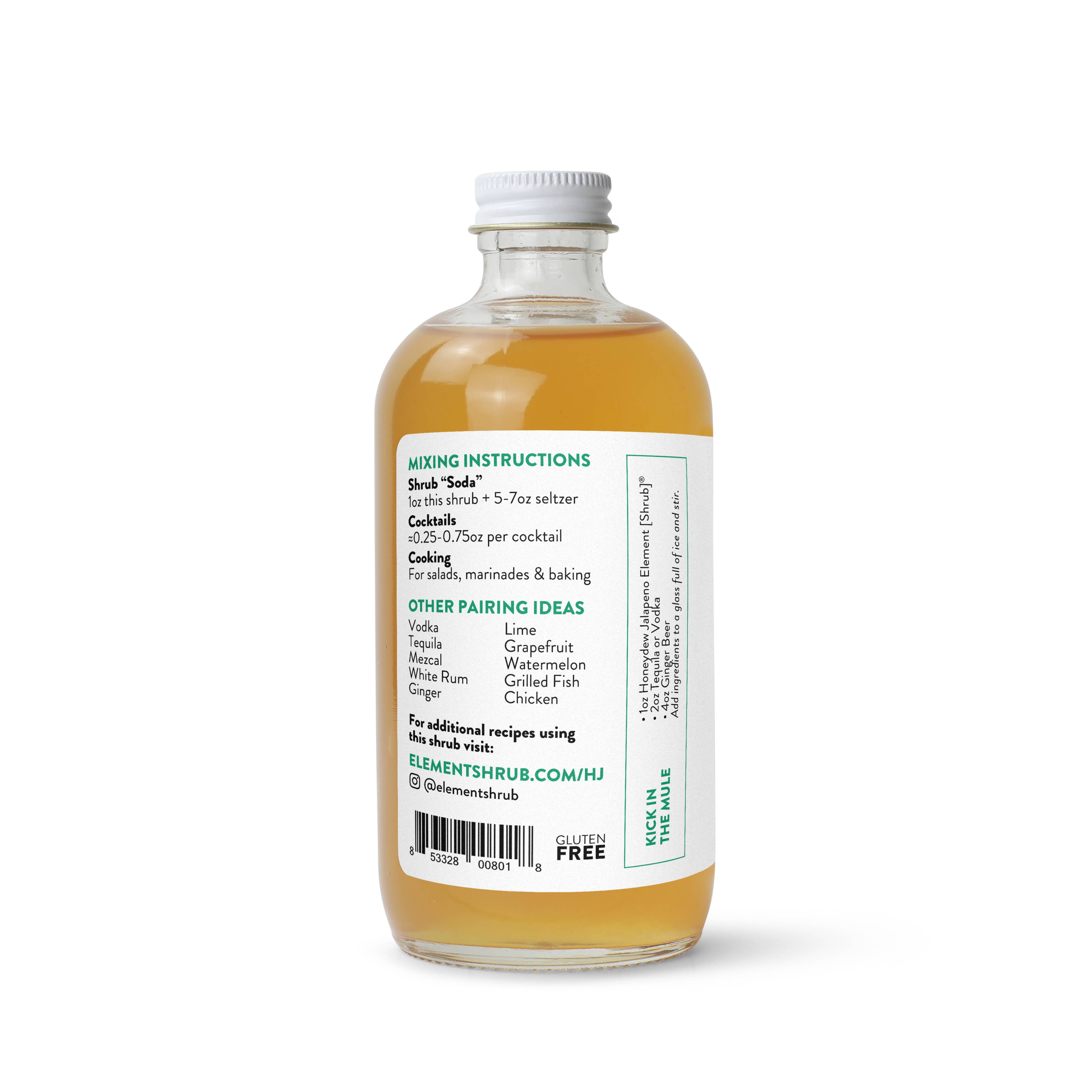 Element Shrub - Wholesale Cocktail Mix/Syrup - Honeydew Jalapeno Shrub 237ml2