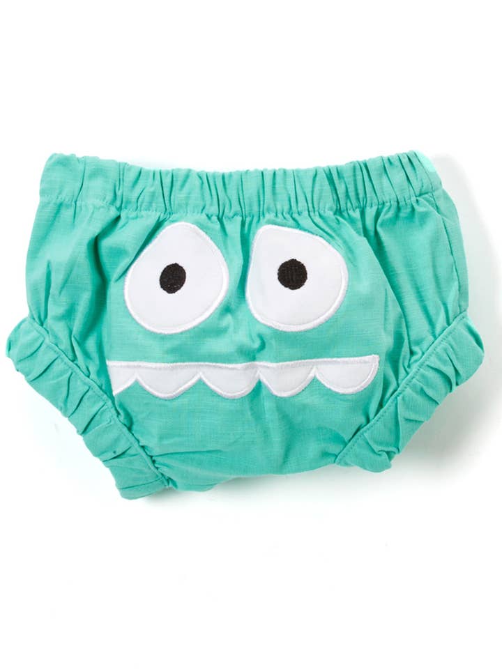 Doodle Pants - Vendita all'ingrosso Slip/copripannolino - Neonati - Copripannolino Blue Monster Baby Bloomers