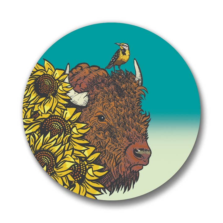 Buffalo Button Pin – Soft Matte 1.25” Lapel Pin for wholesale by Two Little Fruits