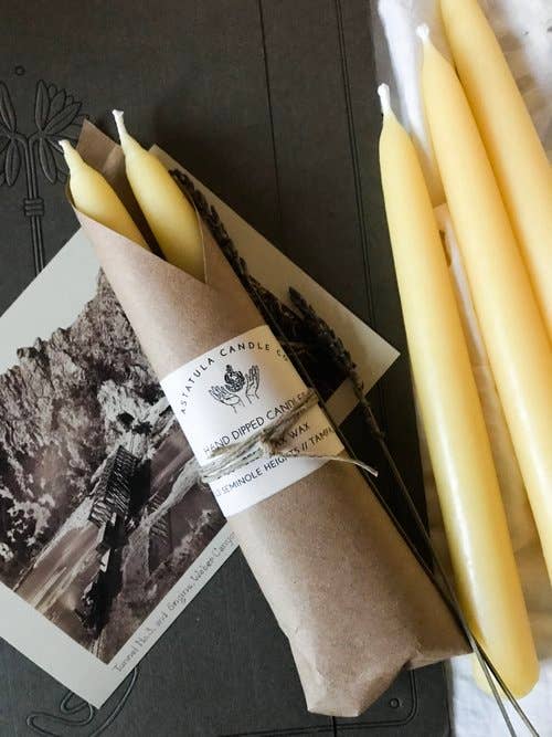 Hand Dipped Beeswax Taper Candles for wholesale by Astatula Candle Co.