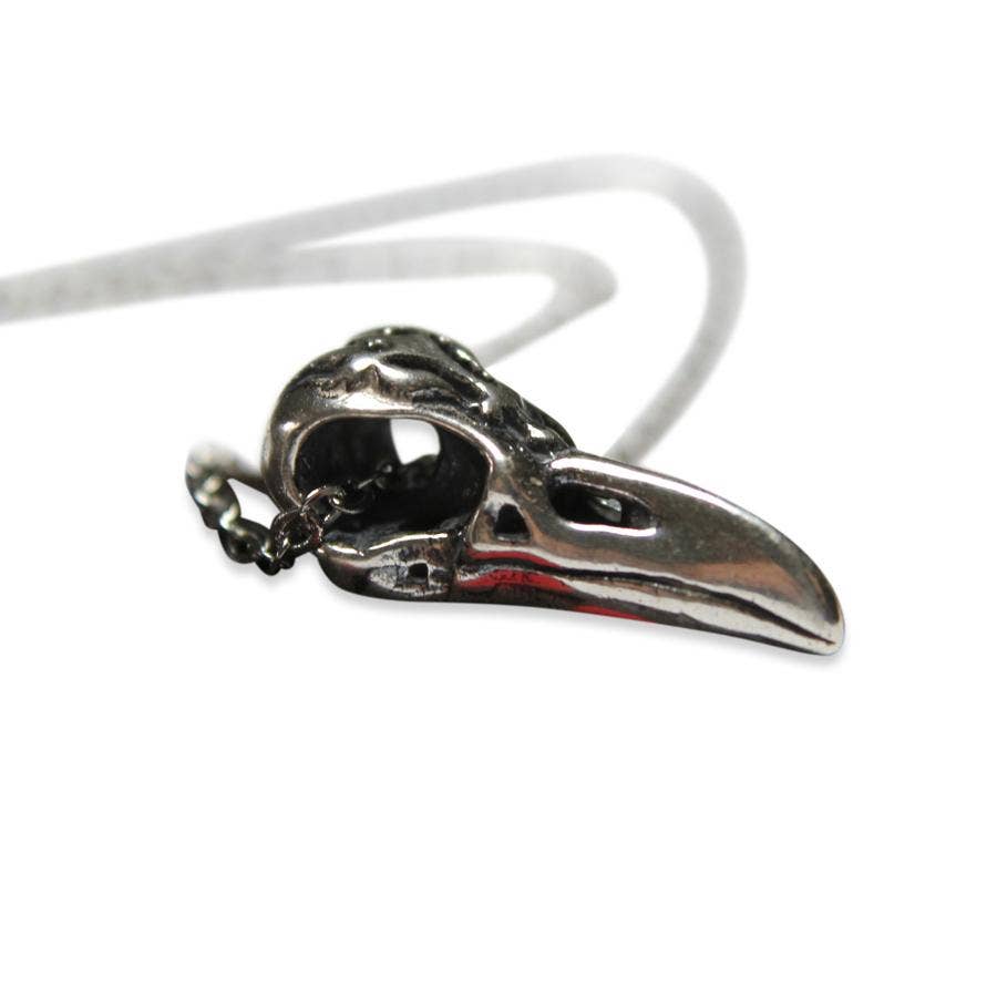 Moon Raven Designs - Wholesale Pendant/Charm Necklace - Ornate Victorian Raven Skull Necklace  Solid Sterling Silver1