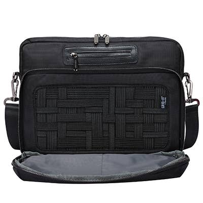 Zwart Buena Vista 13" laptop messenger draagdoek voor groothandel op Faire2