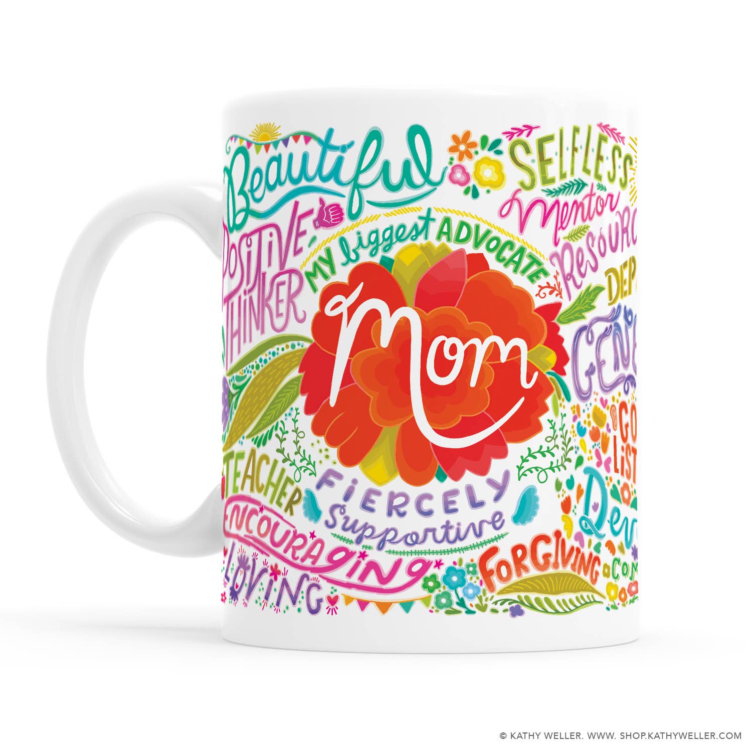Kathy Weller Art+Ideas - Wholesale Coffee Mug - Mom Floral-Themed Mug5