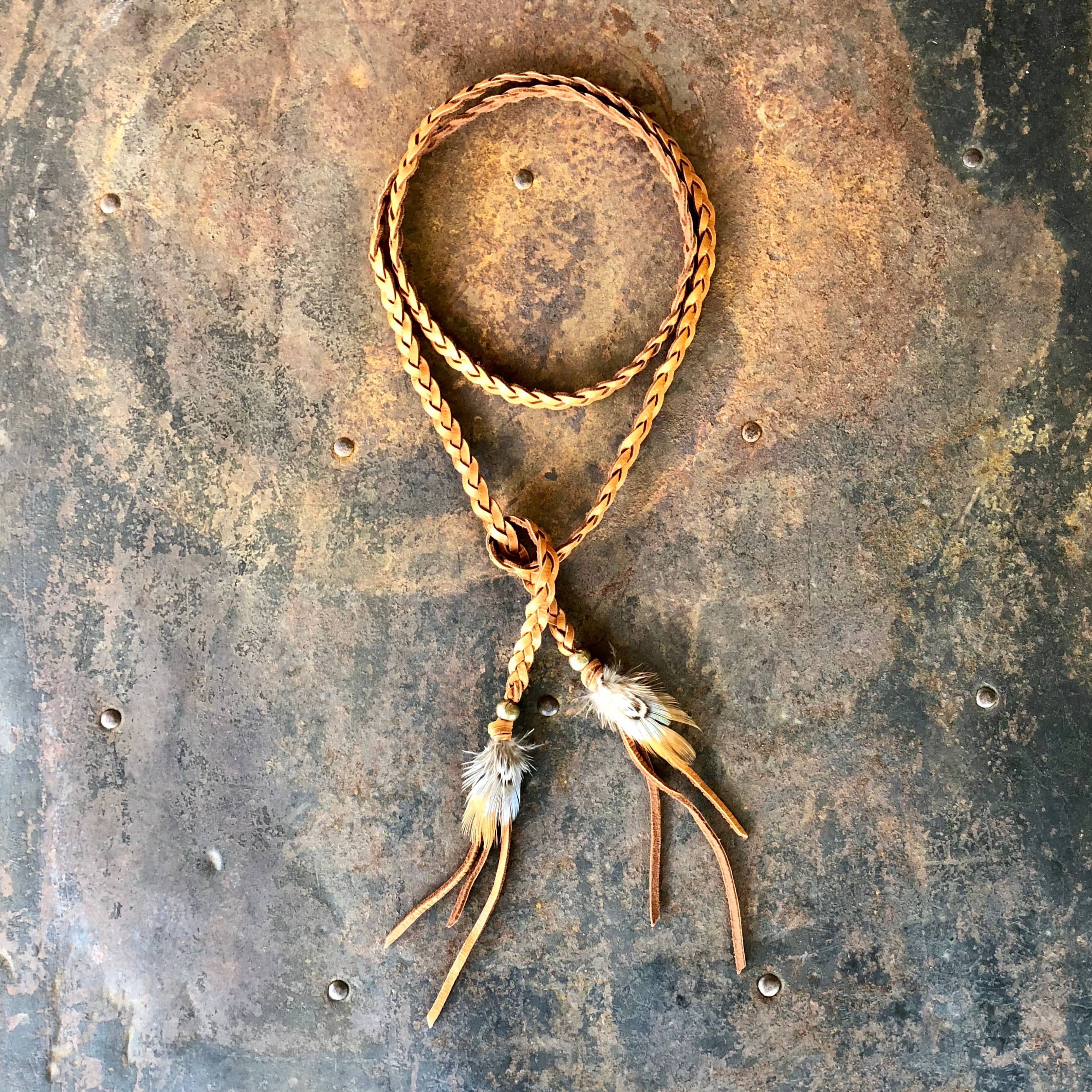 ASTALI - Wholesale Hat Accessory - Women's - Leather Wrap Accessory - Rust, Bracelet/Lariat/Hatband4