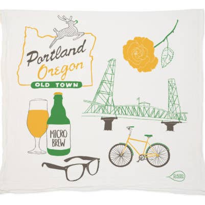 Portland Tea Towel for wholesale by Claudia Pearson