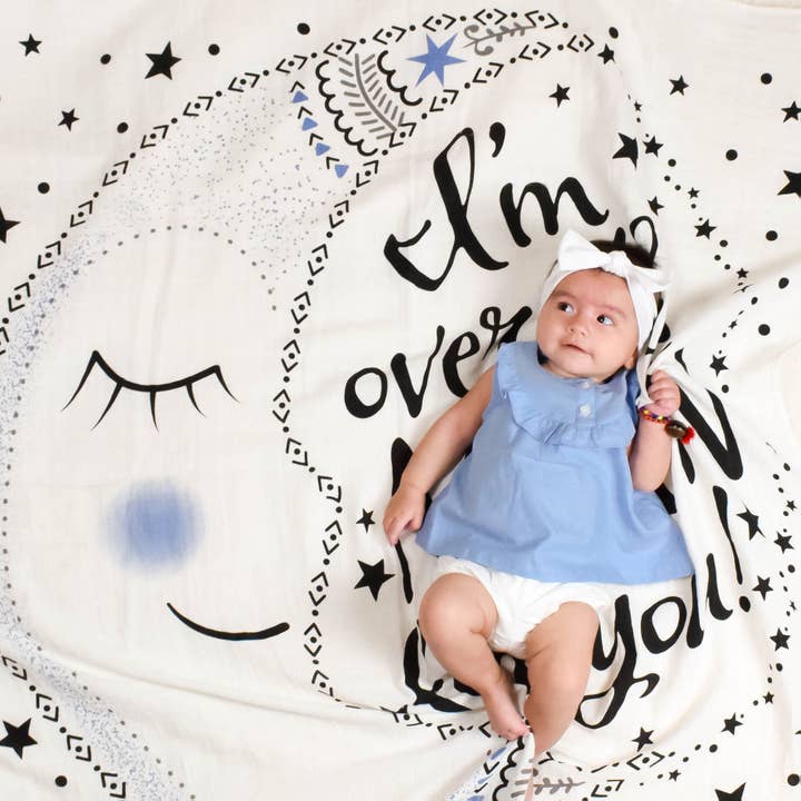 Lil Be - Wholesale Swaddle - Baby - Organic Swaddle I'm Over the Moon4