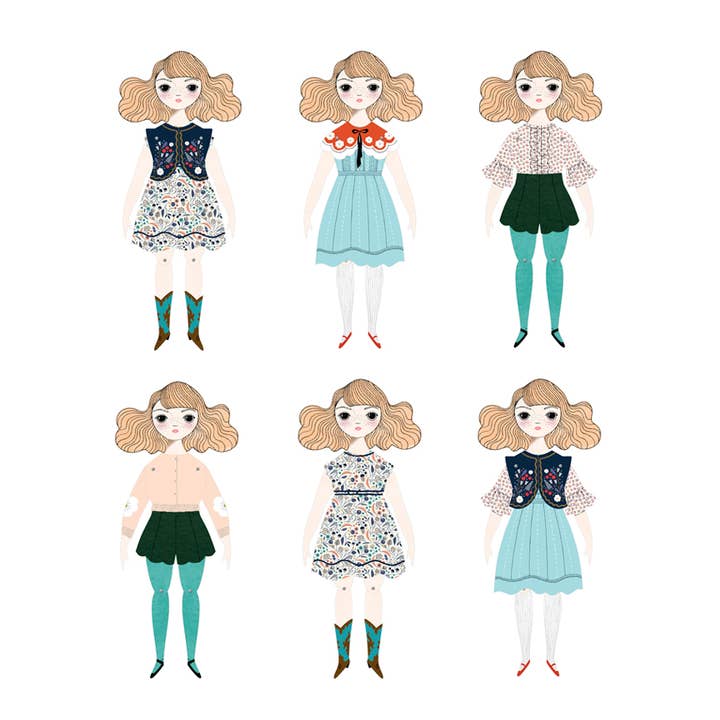 Of Unusual Kind - Wholesale DIY Craft Kit - Kids - MAGNOLIA PAPER DOLL KIT