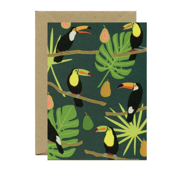 Toucans Wild Jungle Kort til enhver lejlighed for engroshandel hos Yeppie Paper